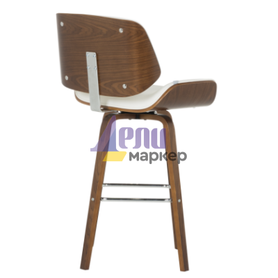 Бар стол Carmen 4027-2 - орех / бял