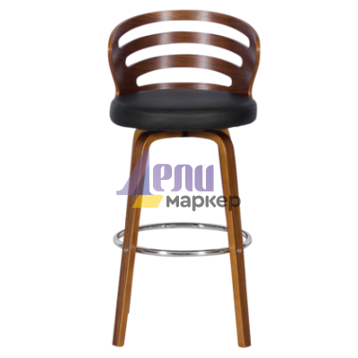 Бар стол Carmen 4041 - орех - черен