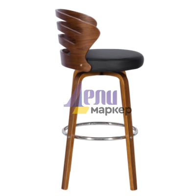 Бар стол Carmen 4041 - орех - черен