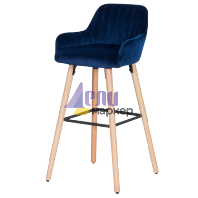 Бар стол Carmen 3082 - тъмно син