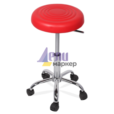 Табуретка с колелца Carmen 3075 - червен