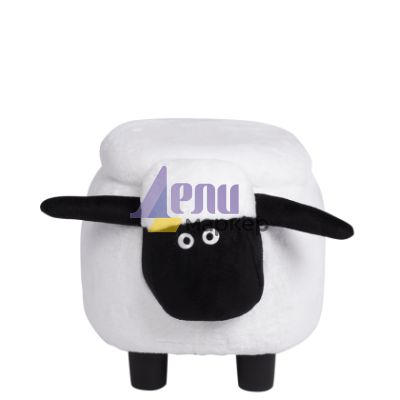 Детска табуретка с ракла - бяла овца