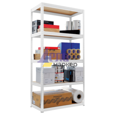 Метален стелаж STAR 180х90х35 см, до 250 кг на рафт - бял