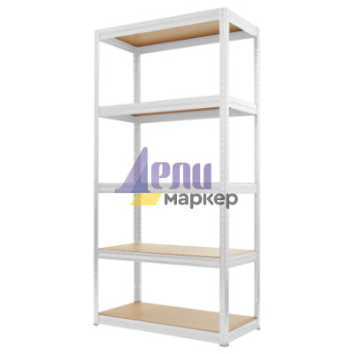 Метален стелаж STAR 180х90х35 см, до 250 кг на рафт - бял