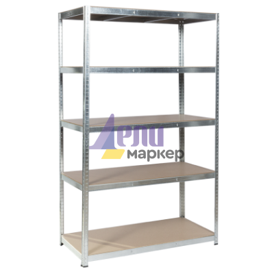 Метален стелаж Carmen CR-1012 - 200х120х60 см, до 250 кг на рафт - цинк
