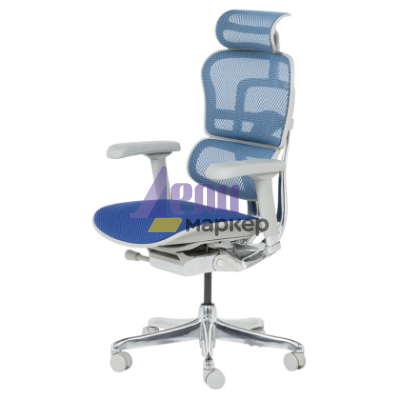 Ергономичен стол ERGOHUMAN ELITE 2 - сива рамка - син