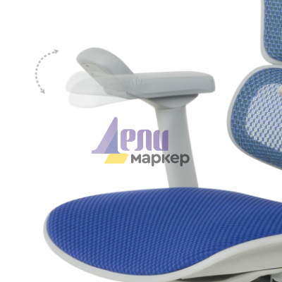 Ергономичен стол ERGOHUMAN ELITE 2 - сива рамка - син