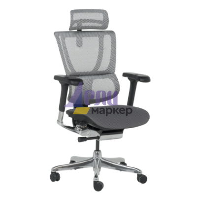 Ергономичен стол ERGOHUMAN IOO ELITE 2 - черна рамка - сив