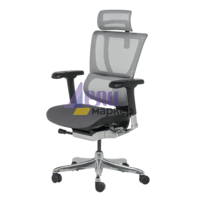 Ергономичен стол ERGOHUMAN IOO ELITE 2 - черна рамка - сив