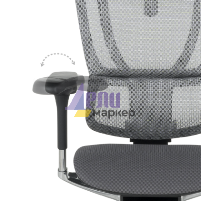 Ергономичен стол ERGOHUMAN IOO ELITE 2 - черна рамка - сив