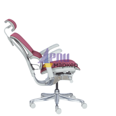 Ергономичен стол ERGOHUMAN IOO ELITE 2 - сива рамка - червен