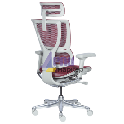 Ергономичен стол ERGOHUMAN IOO ELITE 2 - сива рамка - червен