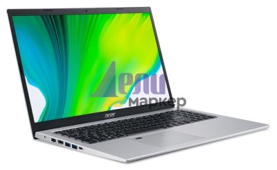 Лаптоп Acer Aspire 5, A515-56G-3256, Core i3 1115G4 ( to 4.1GHz, 6GB), 15.6" FHD (1920x1080) IPS, 8GB DDR (1x8GB), 512GB PCIe SSD, HDD kit, GeForce MX450 2GB GDDR5, HD Cam, Mic., WiFi AX, BT, Linux, Silver