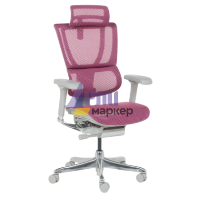 Ергономичен стол ERGOHUMAN IOO ELITE 2 - сива рамка - розов