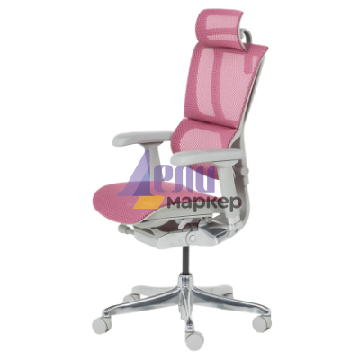 Ергономичен стол ERGOHUMAN IOO ELITE 2 - сива рамка - розов