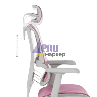 Ергономичен стол ERGOHUMAN IOO ELITE 2 - сива рамка - розов