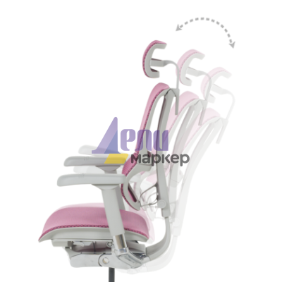 Ергономичен стол ERGOHUMAN IOO ELITE 2 - сива рамка - розов