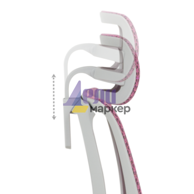 Ергономичен стол ERGOHUMAN IOO ELITE 2 - сива рамка - розов