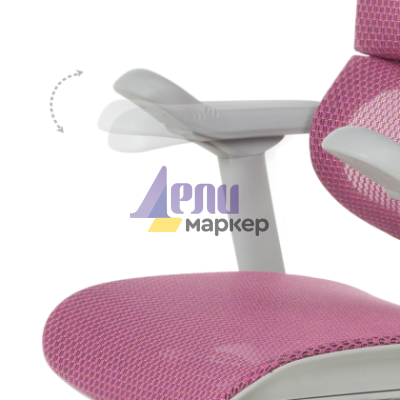 Ергономичен стол ERGOHUMAN IOO ELITE 2 - сива рамка - розов