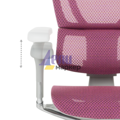 Ергономичен стол ERGOHUMAN IOO ELITE 2 - сива рамка - розов