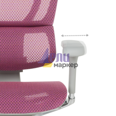 Ергономичен стол ERGOHUMAN IOO ELITE 2 - сива рамка - розов