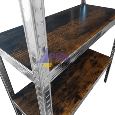 Метален стелаж Carmen CR-1023, 180x90x40 см, до 100 кг на рафт - цинк