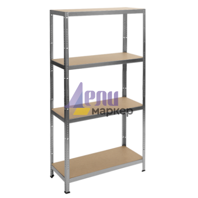 Метален стелаж Carmen CR-1024 - 180x90x40 см, до 600 кг на рафт - цинк