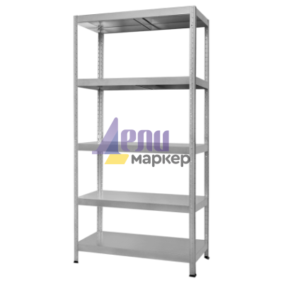 Метален стелаж HARD 180x60x40 см, до 90 кг на рафт - цинк