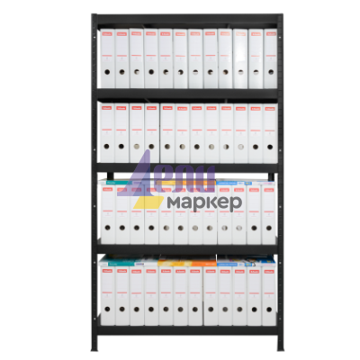 Метален стелаж HARD 180x90x40 см, до 130 кг на рафт  - черен