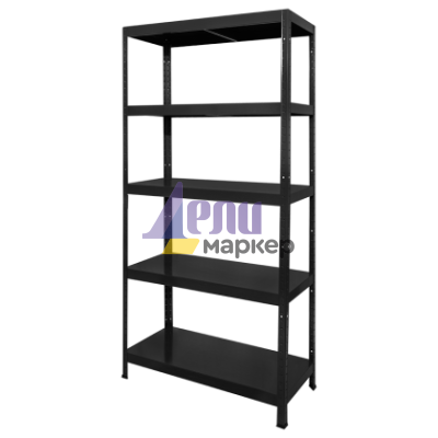 Метален стелаж HARD 180x90x40 см, до 130 кг на рафт  - черен