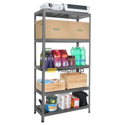 Метален стелаж HARD 180x90x40 см, до 90 кг на рафт - сив