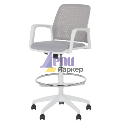 Работен офис стол Carmen 7556 W - светлосив