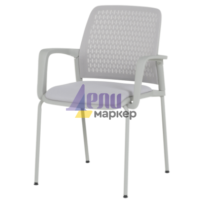 Посетителски стол Carmen 1138 G - светлосив