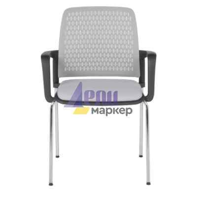 Посетителски стол Carmen 1138 CH - светлосив