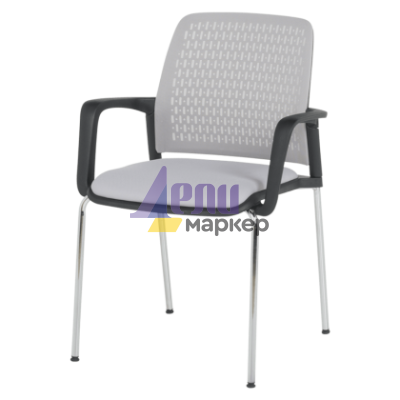 Посетителски стол Carmen 1138 CH - светлосив