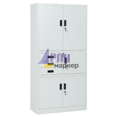 Метален шкаф Carmen CR-1281 Е K - сив