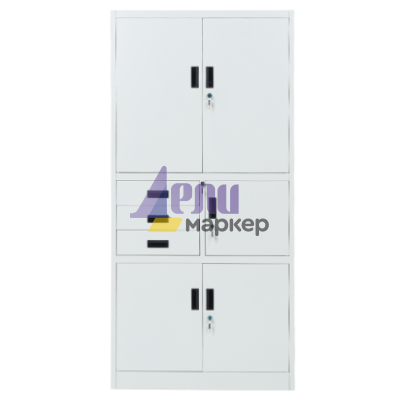 Метален шкаф Carmen CR-1281 Е K - сив