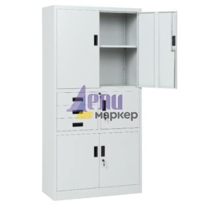 Метален шкаф Carmen CR-1281 Е K - сив