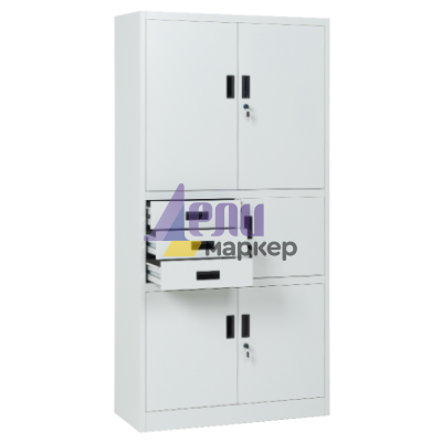 Метален шкаф Carmen CR-1281 Е K - сив