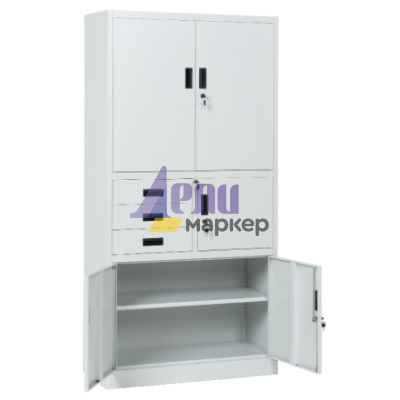 Метален шкаф Carmen CR-1281 Е K - сив