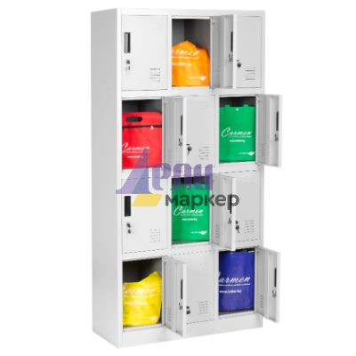 Метален шкаф Carmen CR-1258 J - сив