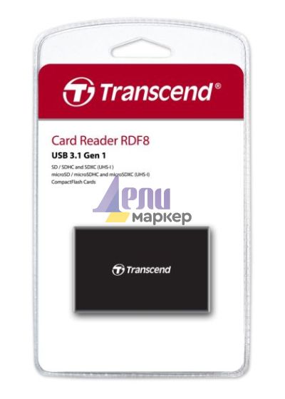Четец за карти Transcend All-in-1 Multi Memory Card Reader, USB 3.0/3.1 Gen 1, Black