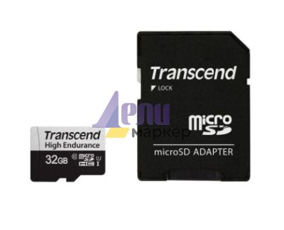 Памет Transcend 32GB micro SD w/ adapter U1, High Endurance