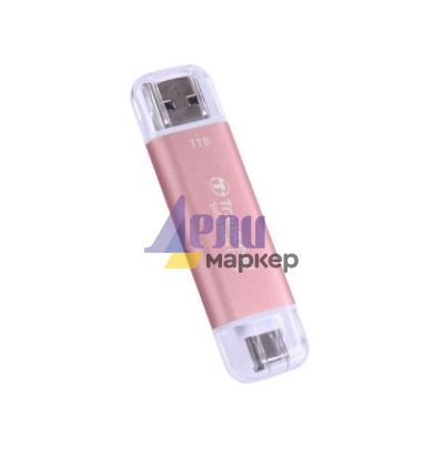 Твърд диск Transcend 1TB, USB External SSD, ESD310P, USB 10Gbps, Type C/A, Pink