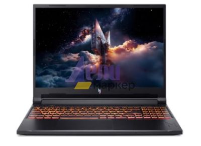 Лаптоп Acer Nitro V 16 AI, ANV16-42-R8RP, AMD Ryzen 7 260 (8C/16T, up to 5.10 GHz, 24MB), 16" WQXGA (1920x1200)IPS 180Hz, 1*16GB DDR5 (1 slot free),  1024GB PCIe NVMe SSD, GeForce RTX 5060 8GB GDDR7 630 AI TOPS, WiFi 802.11e, MicroSD, BT 5.3, No Os, Black