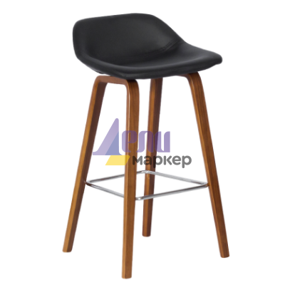 Бар стол Carmen 3088 - орех - черен