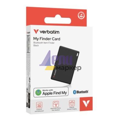 Проследяващо устройство Verbatim MYFCR-01B My Finder Card Bluetooth Item Finder 1 pack Black