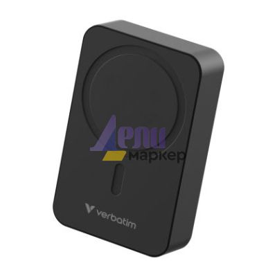 Външна батерия Verbatim Charge 'n' Go Essentials Power Bank Magnetic Wireless 20000mAh Black