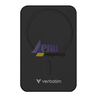 Външна батерия Verbatim Charge 'n' Go Essentials Power Bank Magnetic Wireless 20000mAh Black