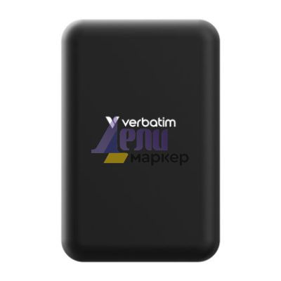 Външна батерия Verbatim Charge 'n' Go Essentials Power Bank Magnetic Wireless 20000mAh Black